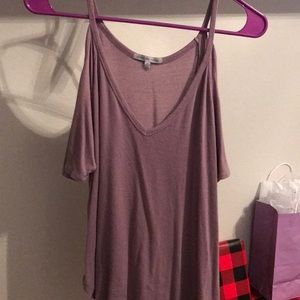 Purple tank with sleeves
